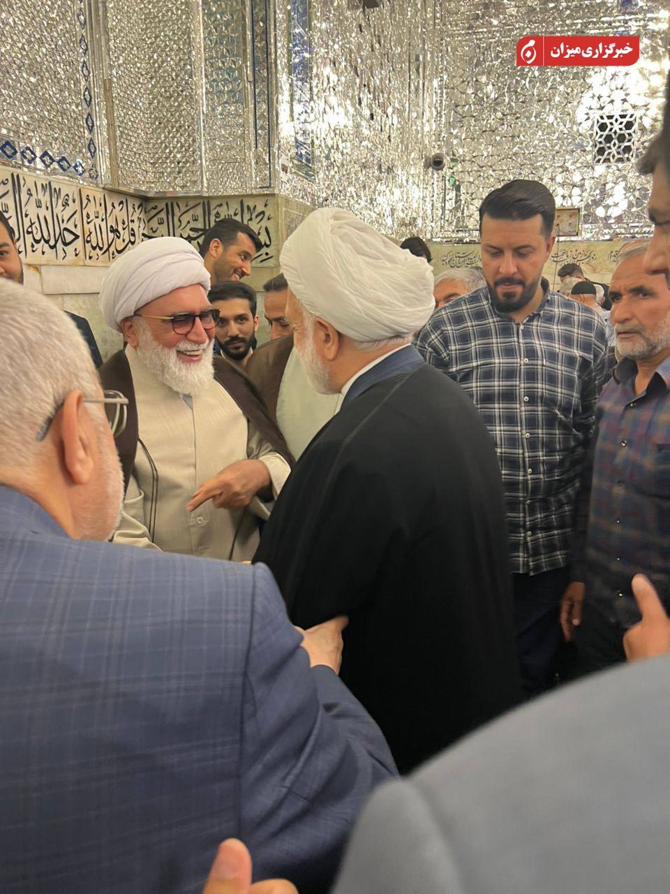 عکس/ تصاویری از دیدار تولیت آستان قدس‌رضوی با رئیس قوه قضاییه در حرم مطهر
