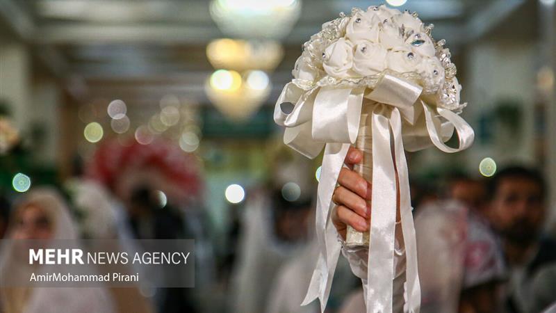 وصال دانشجویی با عطر رضوی؛ جشن ازدواج ۱۱۰ دانشجو در بیرجند
