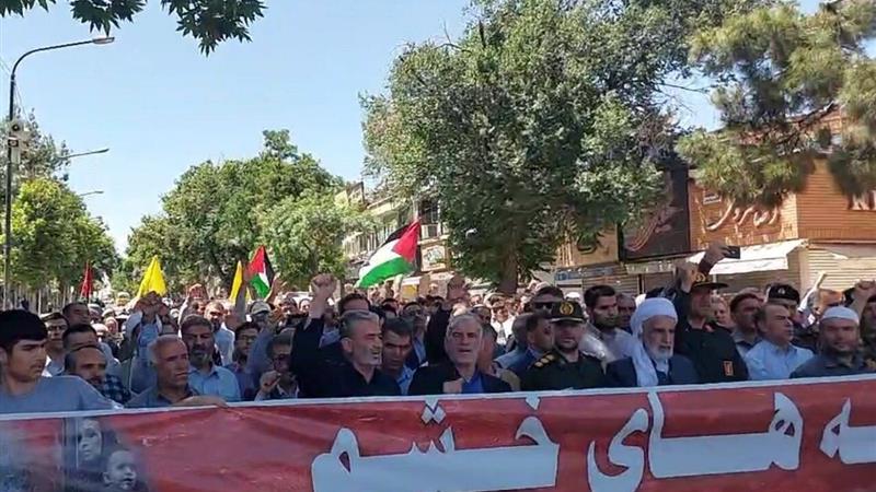 آغاز راهپیمایی «جمعه خشم» در سنندج؛ فریاد حمایت از مردم غزه