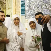 عکس/ جشن ازدواج ۳۲۵ زوج جوان در حرم حضرت معصومه (س)
