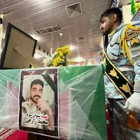 تشییع باشکوه پیکر شهید مرزبان مدافع وطن در قشم