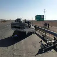 واژگونی مرگبار خودروی سواری در آزادراه؛ 2 نفر جان باختند