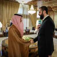 دیدار جولانی و بن فرحان در دمشق