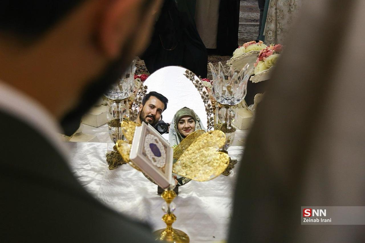 عکس/ جشن ازدواج ۳۲۵ زوج جوان در حرم حضرت معصومه (س)