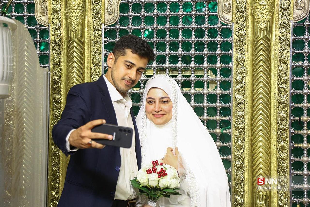 عکس/ جشن ازدواج ۳۲۵ زوج جوان در حرم حضرت معصومه (س)