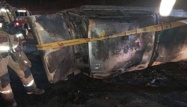 مرگ کودک ۱۰ ساله در پی تصادف و حریق خودروی پیکان