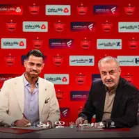 تصاویری از تمدید قرارداد پورعلی گنجی با پرسپولیس