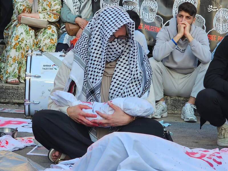 اعتراضات فعالان در بروکسل علیه نسل‌کشی در غزه