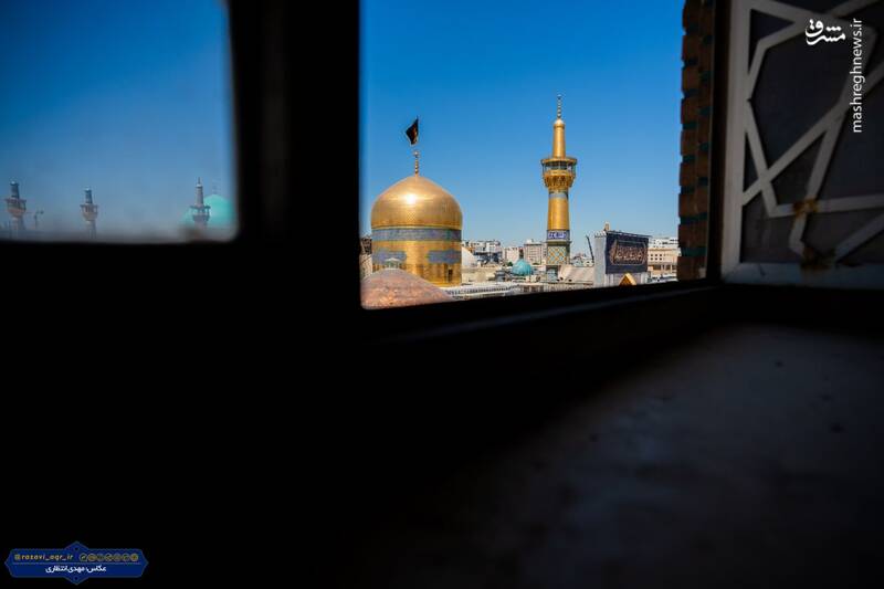 عکس/ حرم رضوی سیاهپوش شد