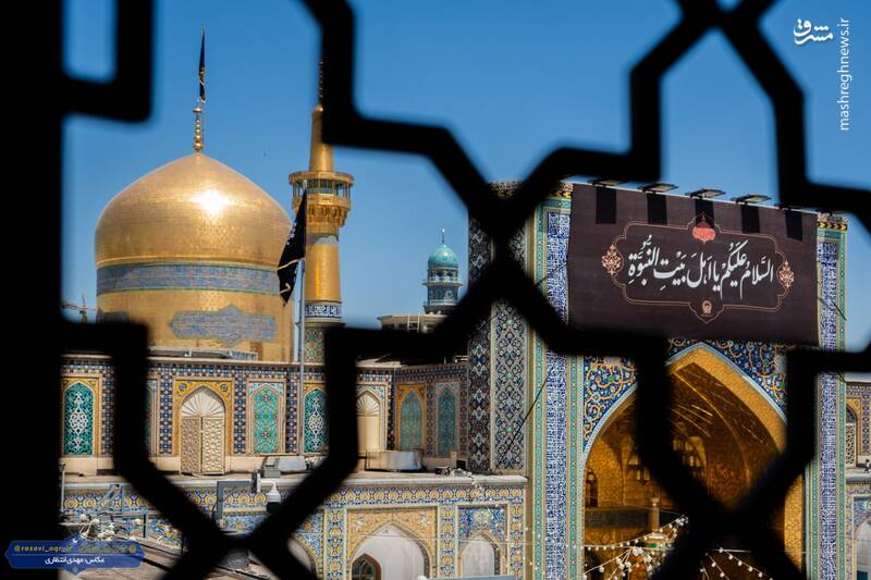 عکس/ حرم رضوی سیاهپوش شد