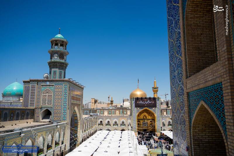 عکس/ حرم رضوی سیاهپوش شد