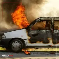 حریق ۱۰ خودرو در بهشت زهرا
