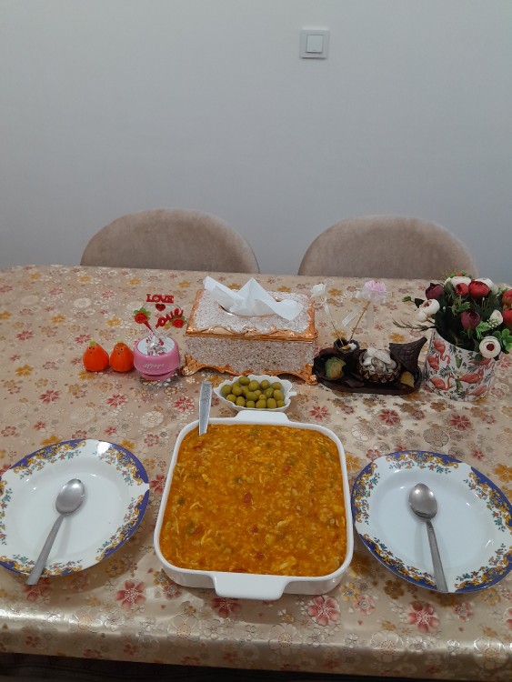 از شما/خوشمزه نهارامروزمون سوپ جو،تقدیم نگاه زیباپسندتون😋😋🌺🌹