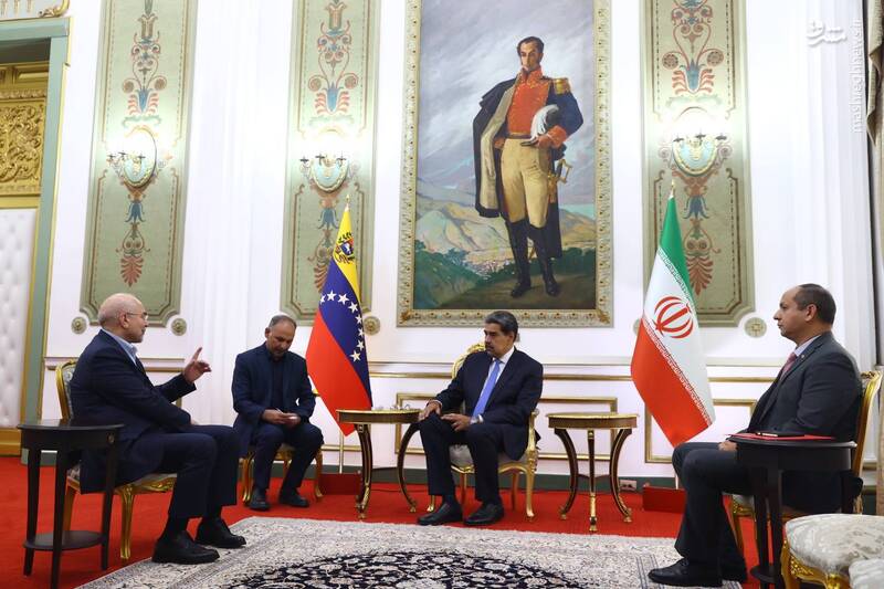 عکس/ دیدار رئیس مجلس با مادورو در کاراکاس
