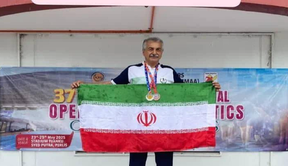 درخشش دونده پیشکسوت گیلانی در رقابت‌های دو و میدانی آسیا