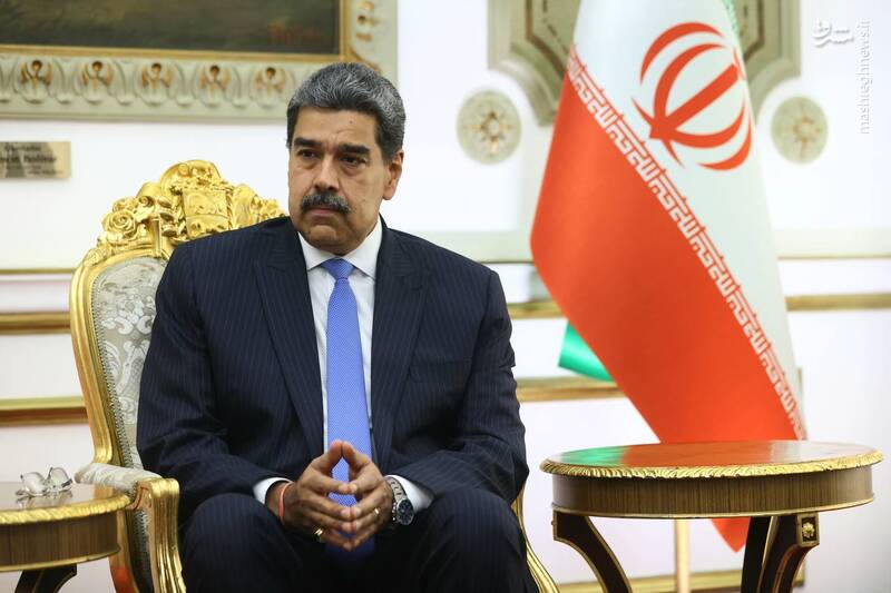 عکس/ دیدار رئیس مجلس با مادورو در کاراکاس
