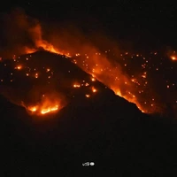 عکس/ تصاویری از آتش‌سوزیِ پارک ملی گلستان