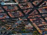 منطقه زیبای Eixample در بارسلونا، اسپانیا