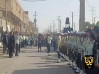 آیین تشییع پیکر مطهر شهید عماد دهیمی از شهدای نظم و امنیت شهرستان کارون