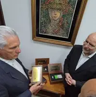 هدیه قالیباف به رئیس‌جمهور کوبا