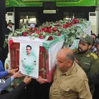 تشییع پیکر شهید عماد دهیمی در کارون در خوزستان