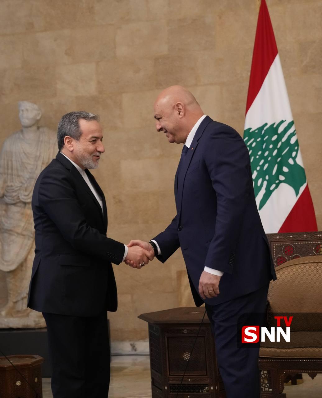عکس/ دیدار «عراقچی» با رئیس جمهور لبنان 