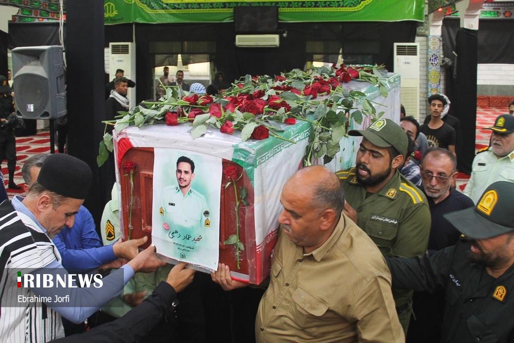 تشییع پیکر شهید عماد دهیمی در کارون در خوزستان