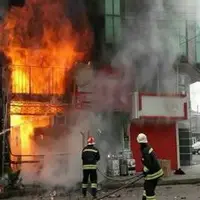 اتش سوزی یک مغازه در کرمانشاه مهار شد