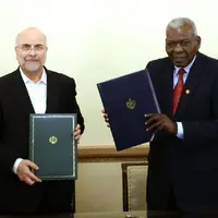 عکس/ دیدار رئیس مجلس کوبا با رئیس مجلس