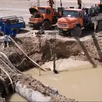 شکستگی خط آبرسانی کوثر در بوشهر ترمیم شد