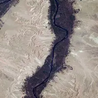 تصویری از رودخانه‌ی نیل از ایستگاه فضایی