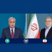 گفتگوی تلفنی عیدانه روسای جمهور ایران و قزاقستان