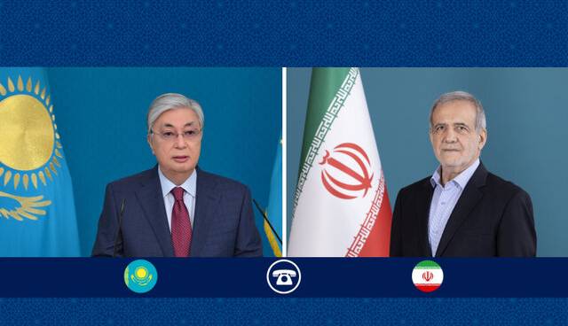 گفتگوی تلفنی عیدانه روسای جمهور ایران و قزاقستان