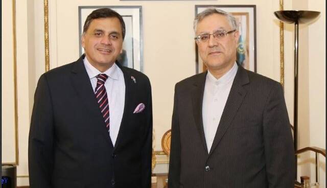 دیدار کمیسر عالی پاکستان با سفیر ایران در لندن