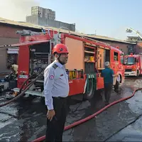 آتش‌سوزی کارخانه لبنی در تهران