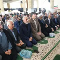 پیکر آیت‌الله حجتی در هرسین تشییع شد+عکس