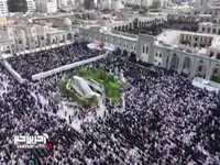 تصاویر زیبای هوایی و فزارهایی از دعای عرفه در حرم رضوی