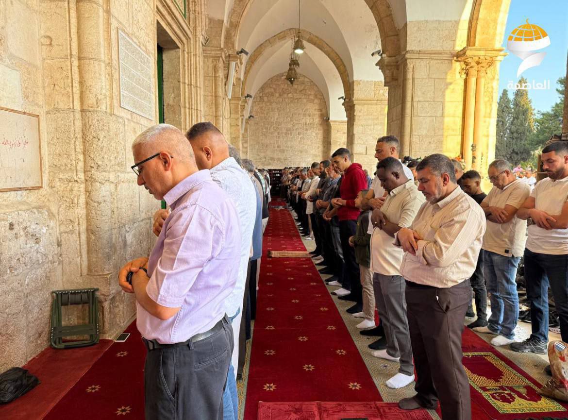 عکس/ اقامه نماز عید قربان در مسجد الاقصی