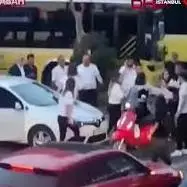 زنان در ترکیه به خاطر رانندگی به جان هم افتادند!