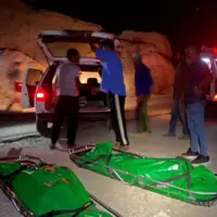سقوط خودرو از کوه گنو با ۲ کشته
