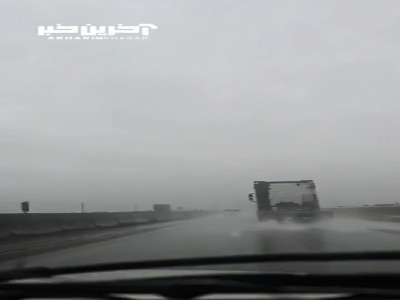 بارش شدید باران در محور قوچان-مشهد