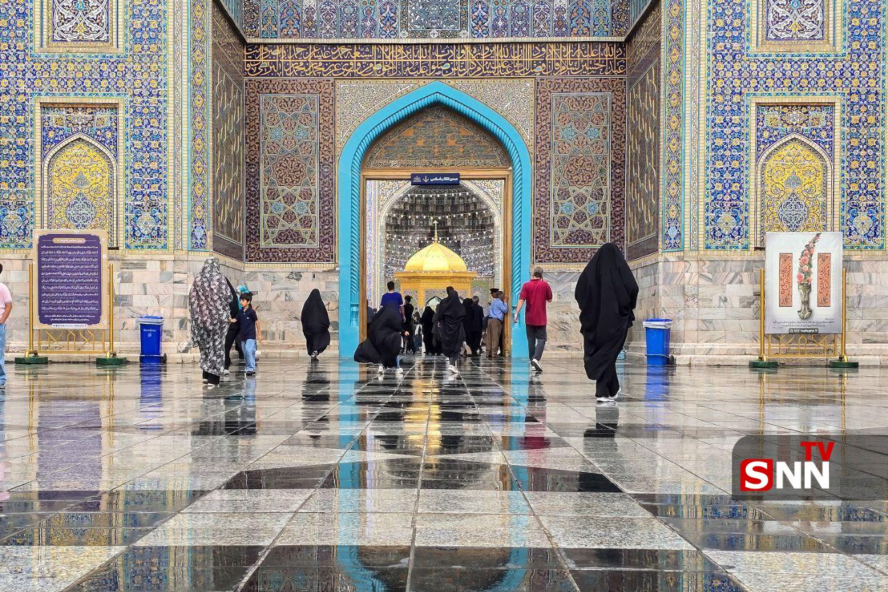 عکس/ حال و هوای بارانی امروز در بهشت امام رئوف(ع)