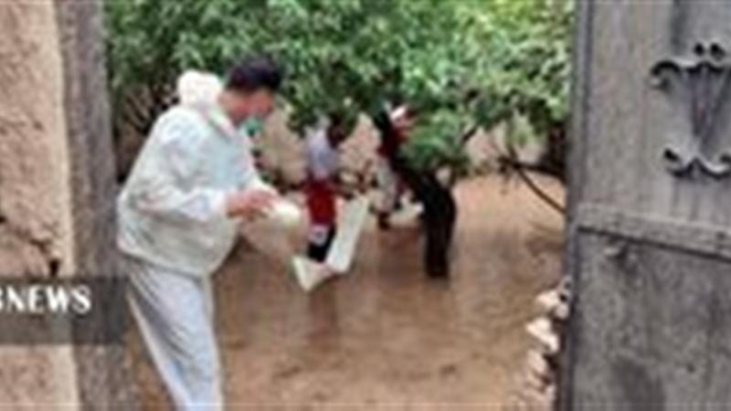امدادرسانی به ۸۰ نفر متاثر از سیل در شهرستان درمیان