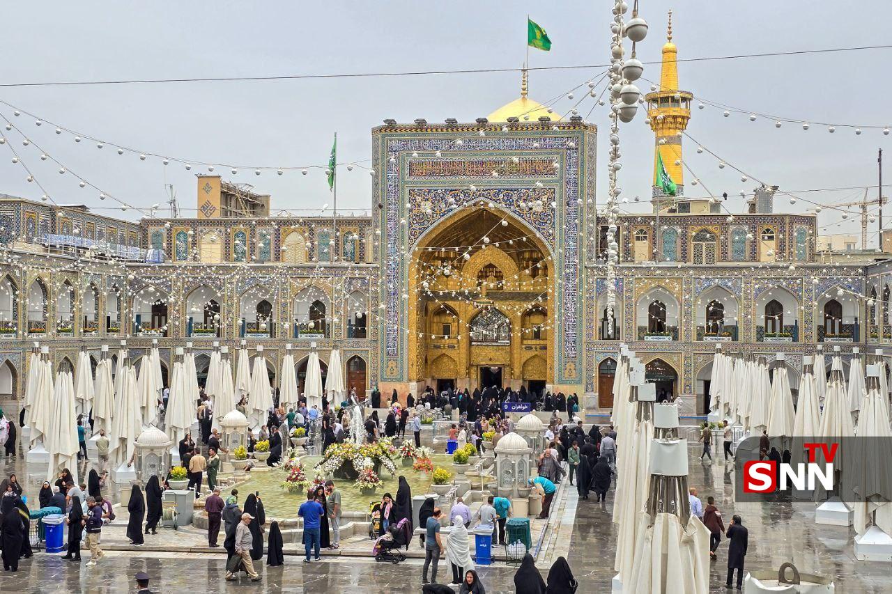 عکس/ حال و هوای بارانی امروز در بهشت امام رئوف(ع)