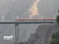 عبور قطار از مرتفع‌ترین پل ریلی جهان به نام «پل ریلی چناب» در هند
