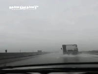 بارش شدید باران در محور قوچان-مشهد