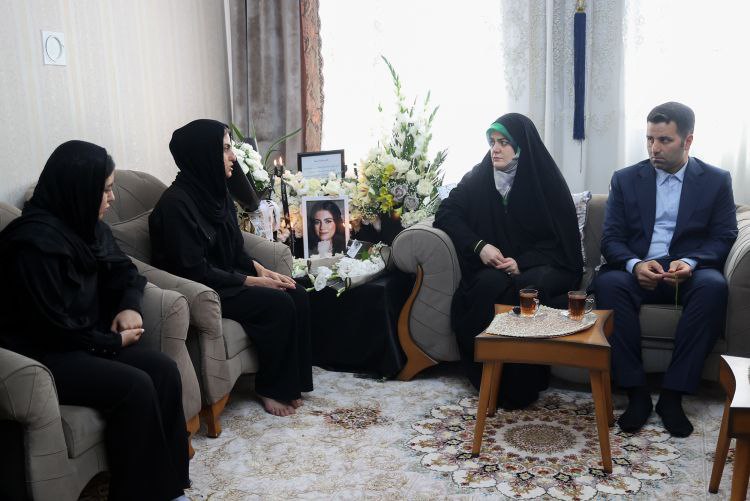 دختر رئیس جمهور به دیدار خانواده الهه حسین‌نژاد رفت