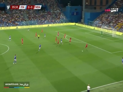 گل اول ایتالیا به مولداوی توسط راسپادوری