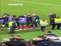 شادی رونالدو پس از پنالتی آخر پرتغال از زاویه دوربین تماشاگران