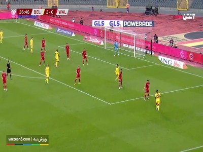 گل سوم بلژیک به ولز توسط دوکو